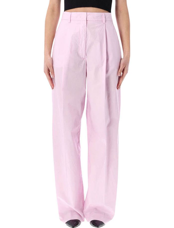 The Latest Axel Poplin Pants Rose Cotton