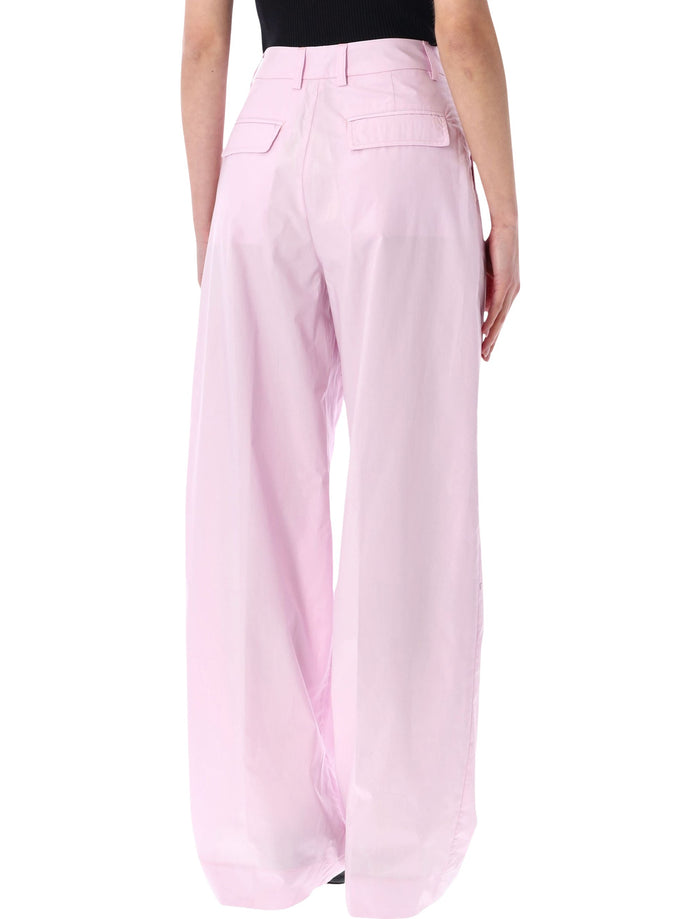 The Latest Axel Poplin Pants Rose Cotton