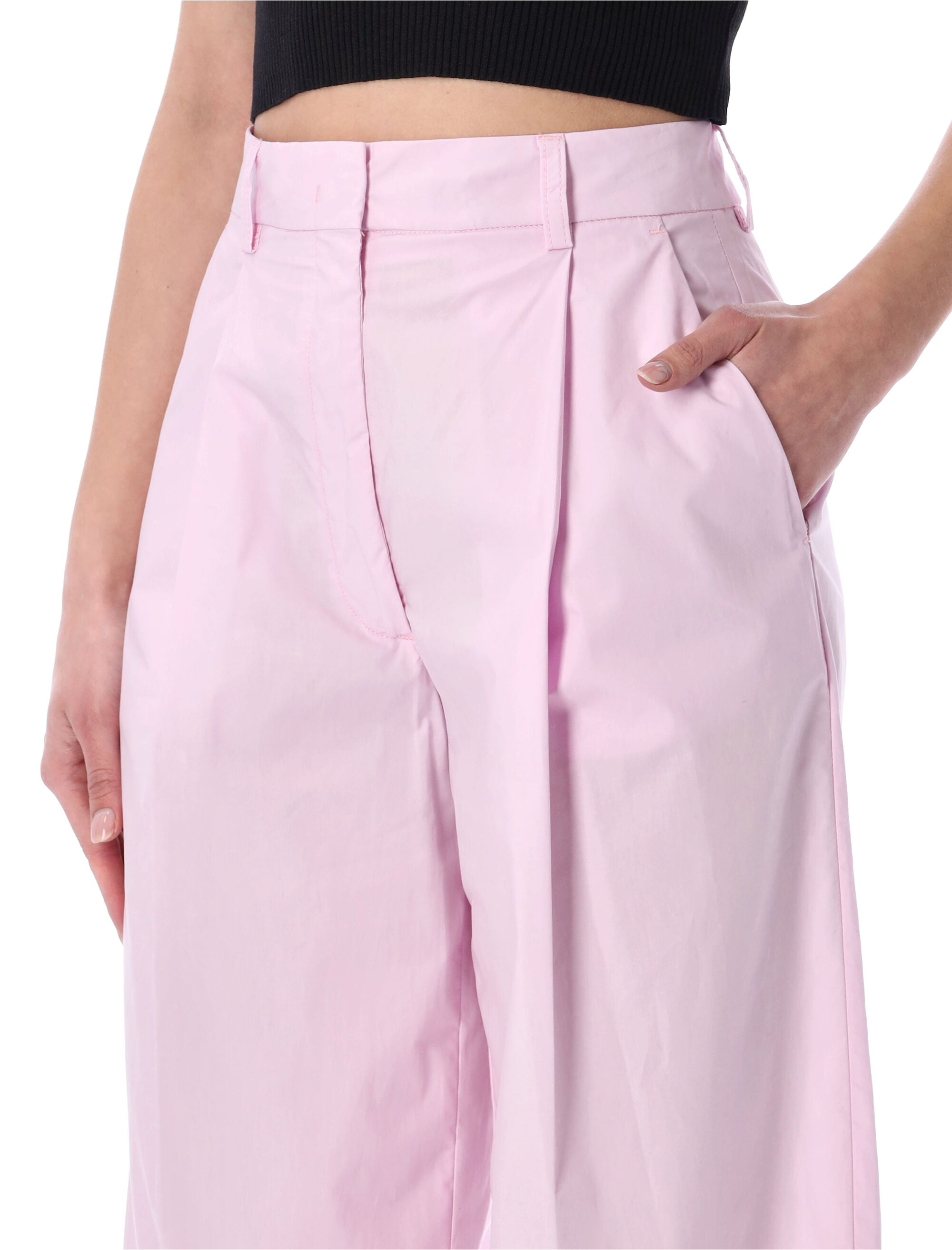 The Latest Axel poplin pants Rose Cotton