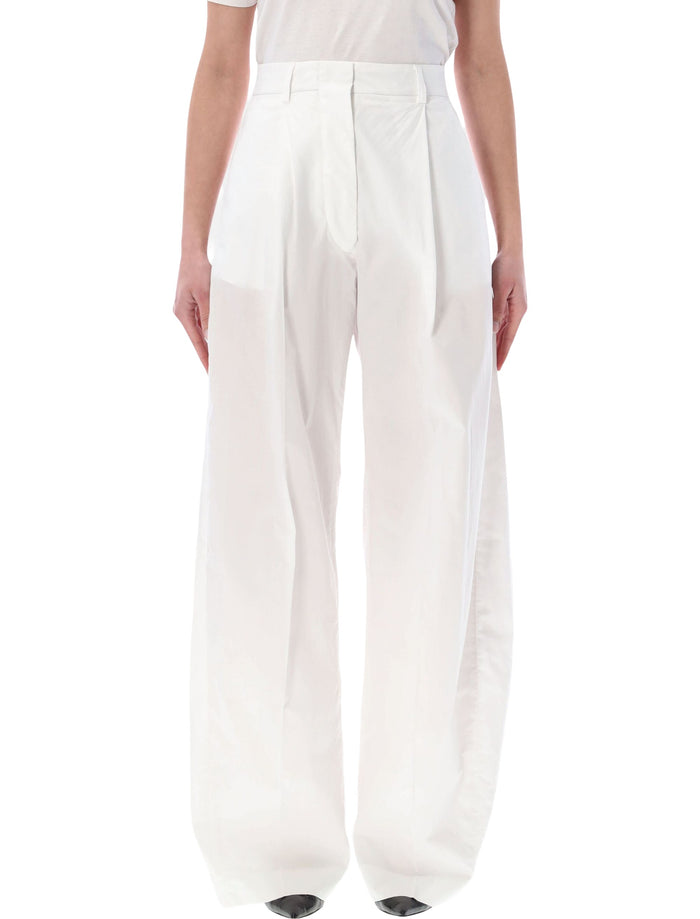 The Latest Billie Poplin Pants White Cotton