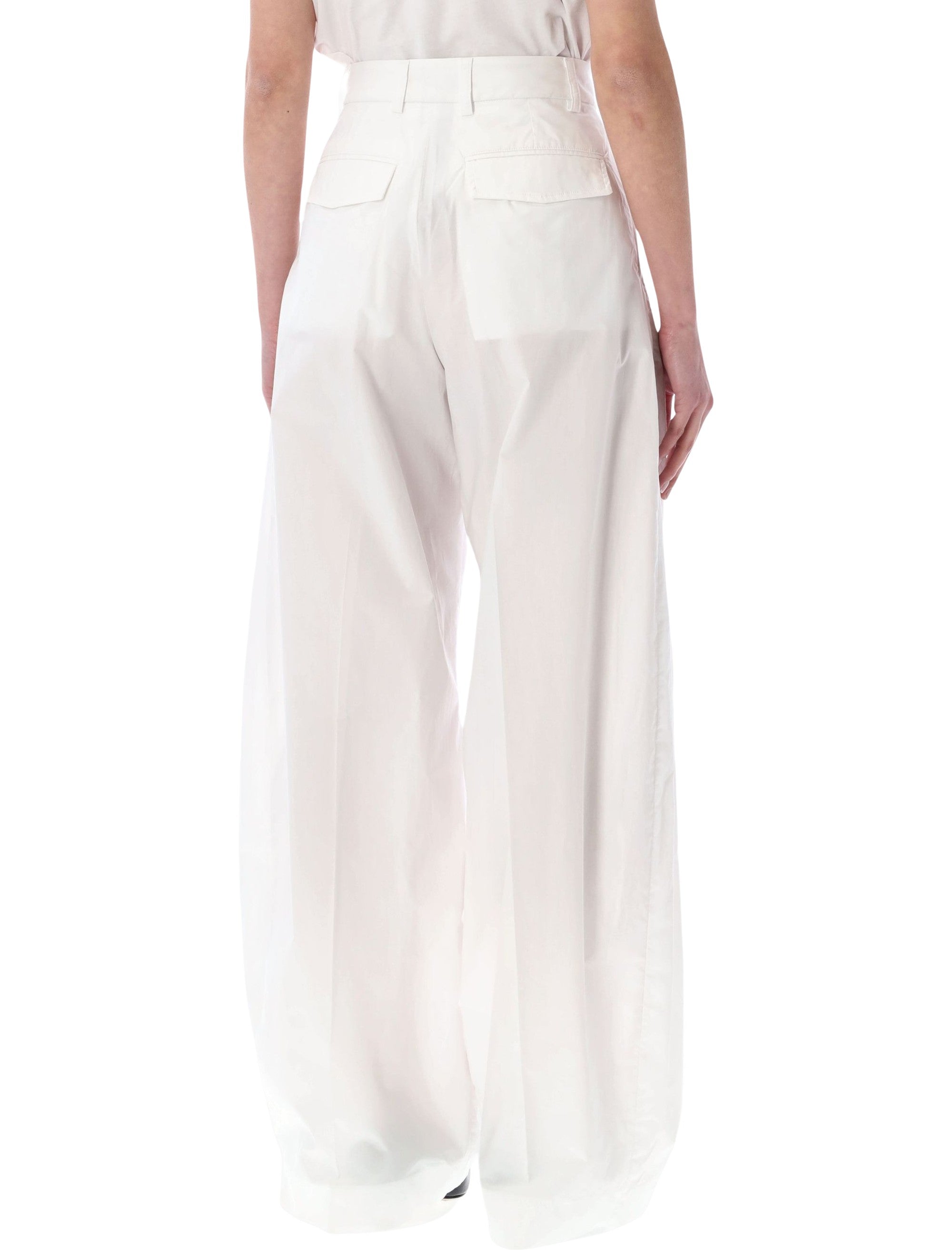 The Latest Billie Poplin Pants White Cotton