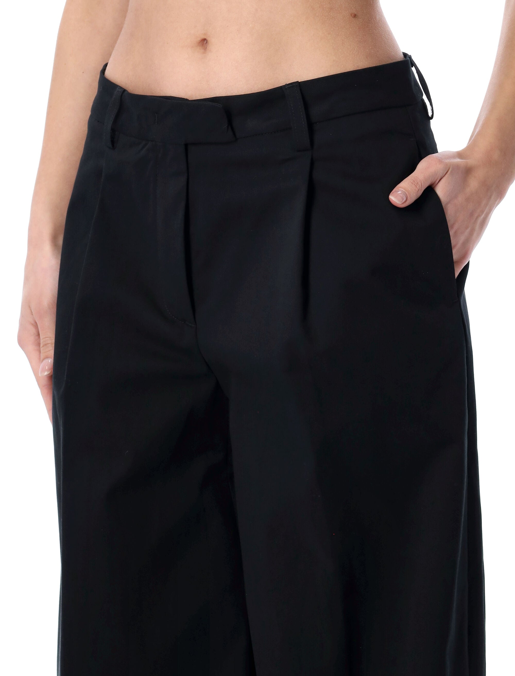 The Latest Deva cotton tailored pants Black