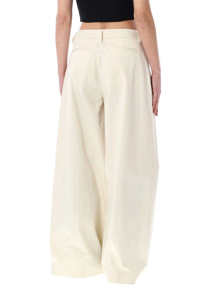 The Latest Deva cotton tailored pants Cream