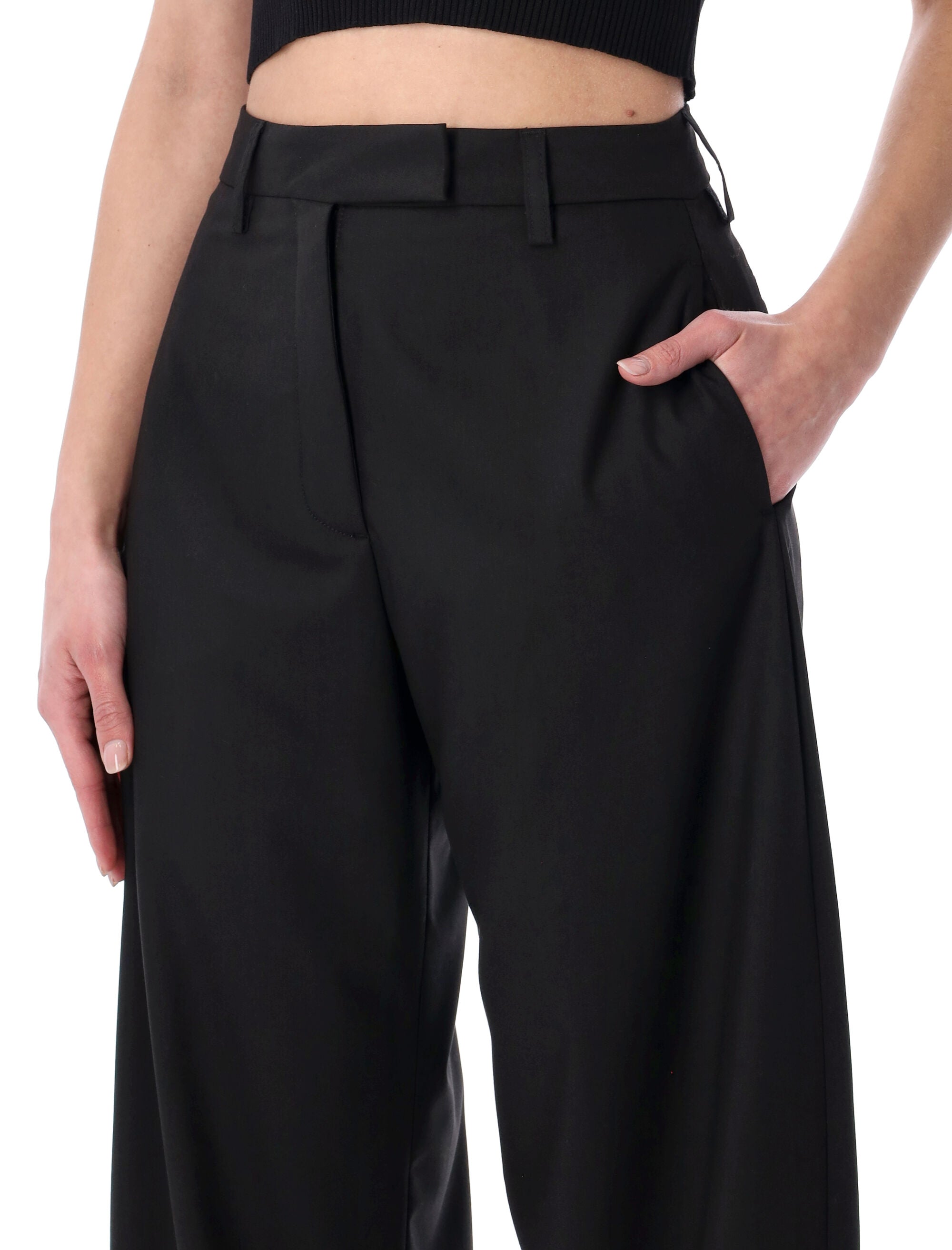 The Latest Dina wide-leg pant Black Polyester