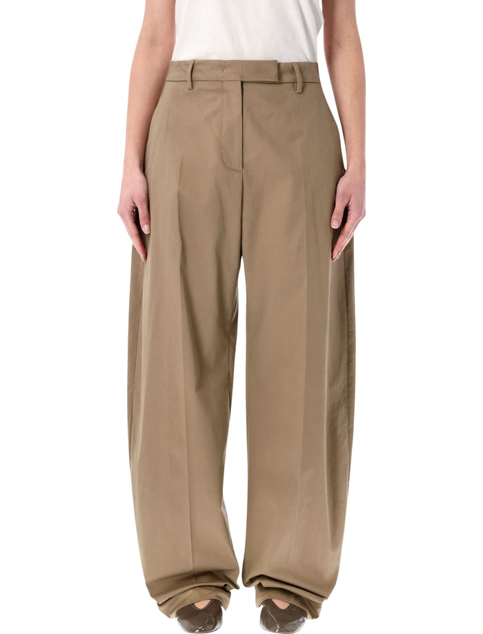 The Latest Dina tailored pants Cognac Cotton