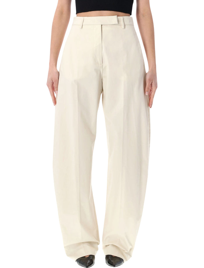 The Latest Dina Tailored Pants Cream Cotton