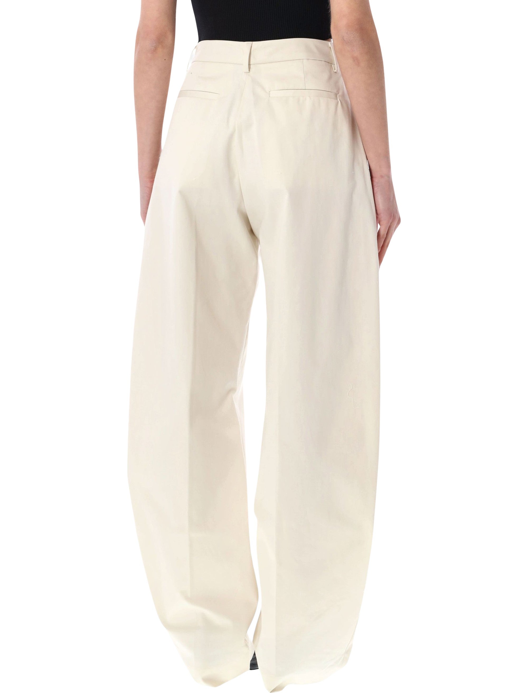 The Latest Dina Tailored Pants Cream Cotton