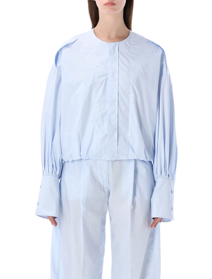 The Latest Diana poplin shirt Azzurro Cotton