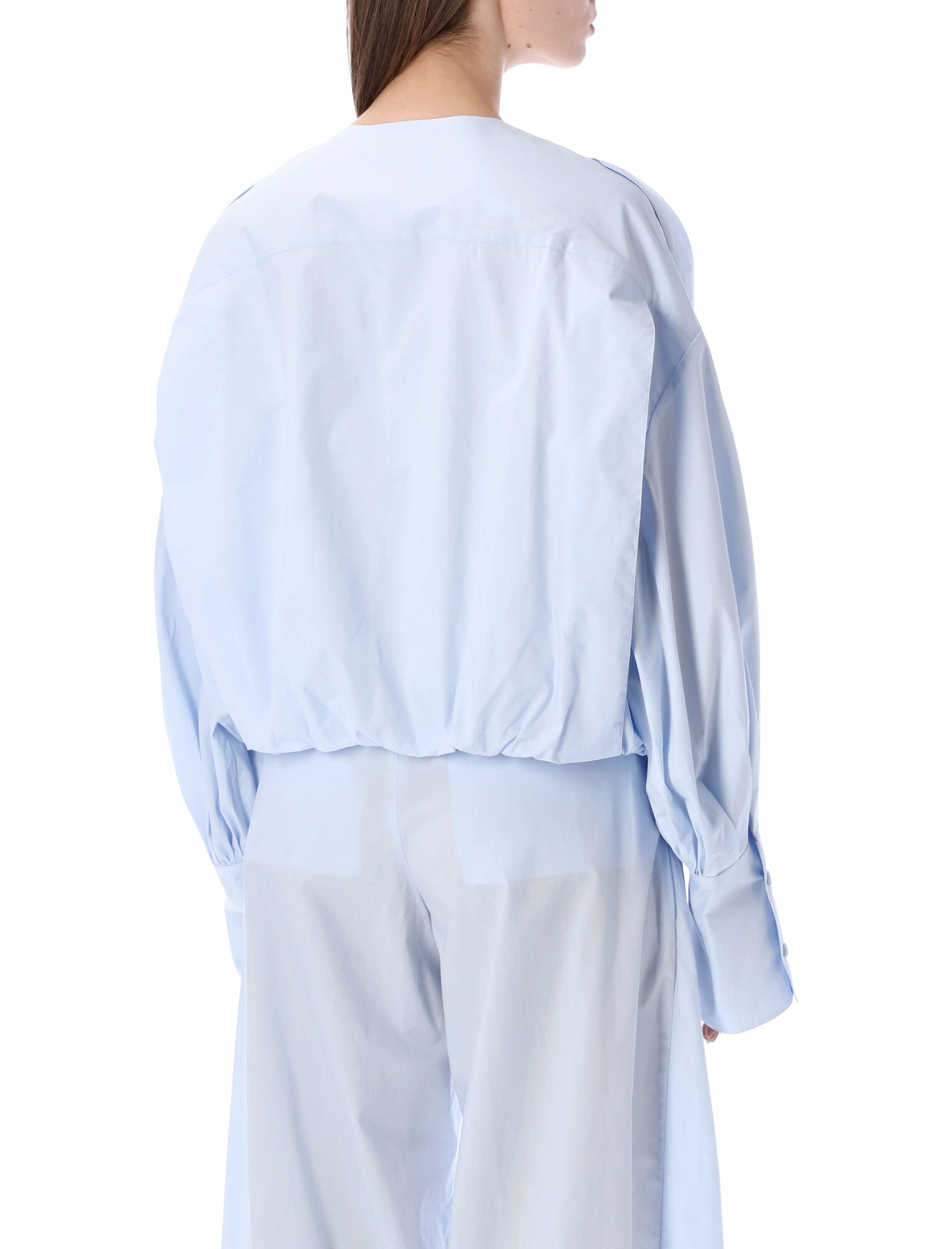 The Latest Diana poplin shirt Azzurro Cotton
