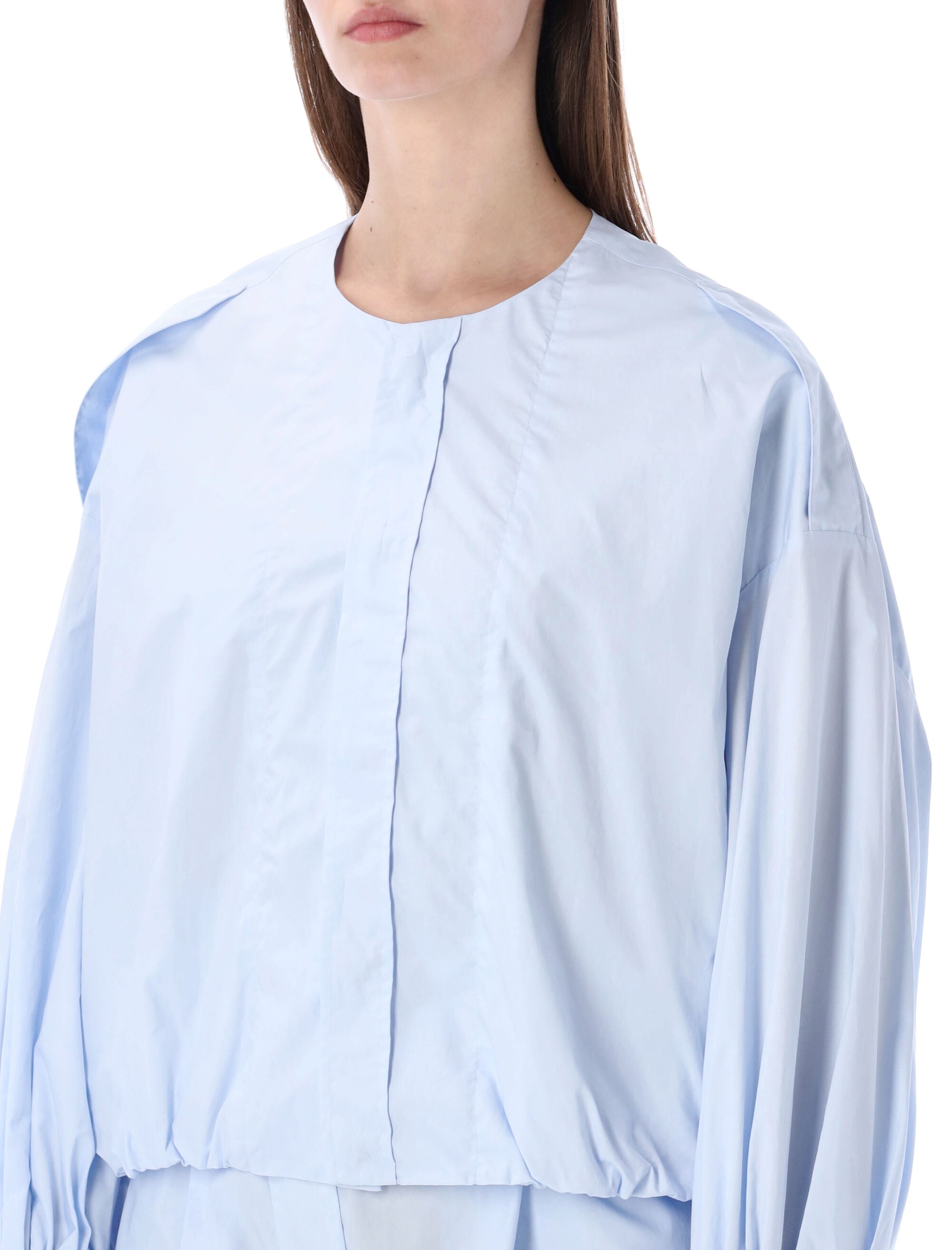 The Latest Diana poplin shirt Azzurro Cotton