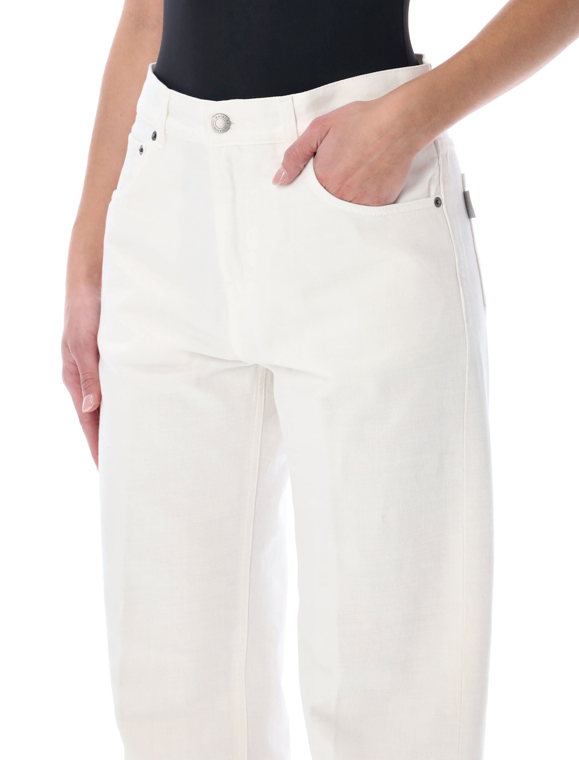 Haikure white Bonnie straight-leg denim jeans Cotton