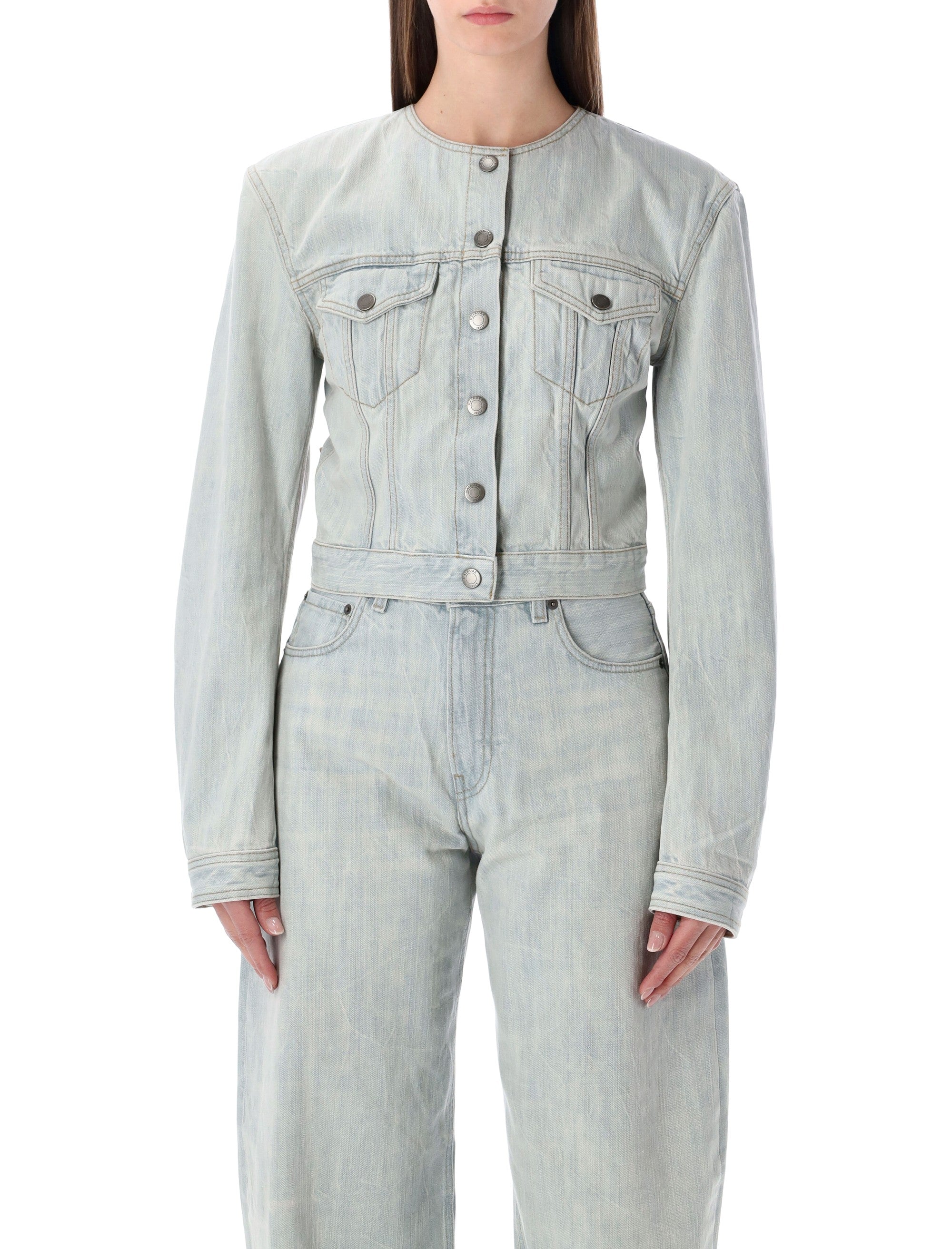 Haikure Shirley light-wash denim jacket Heavanly Blue Recycled Cotton