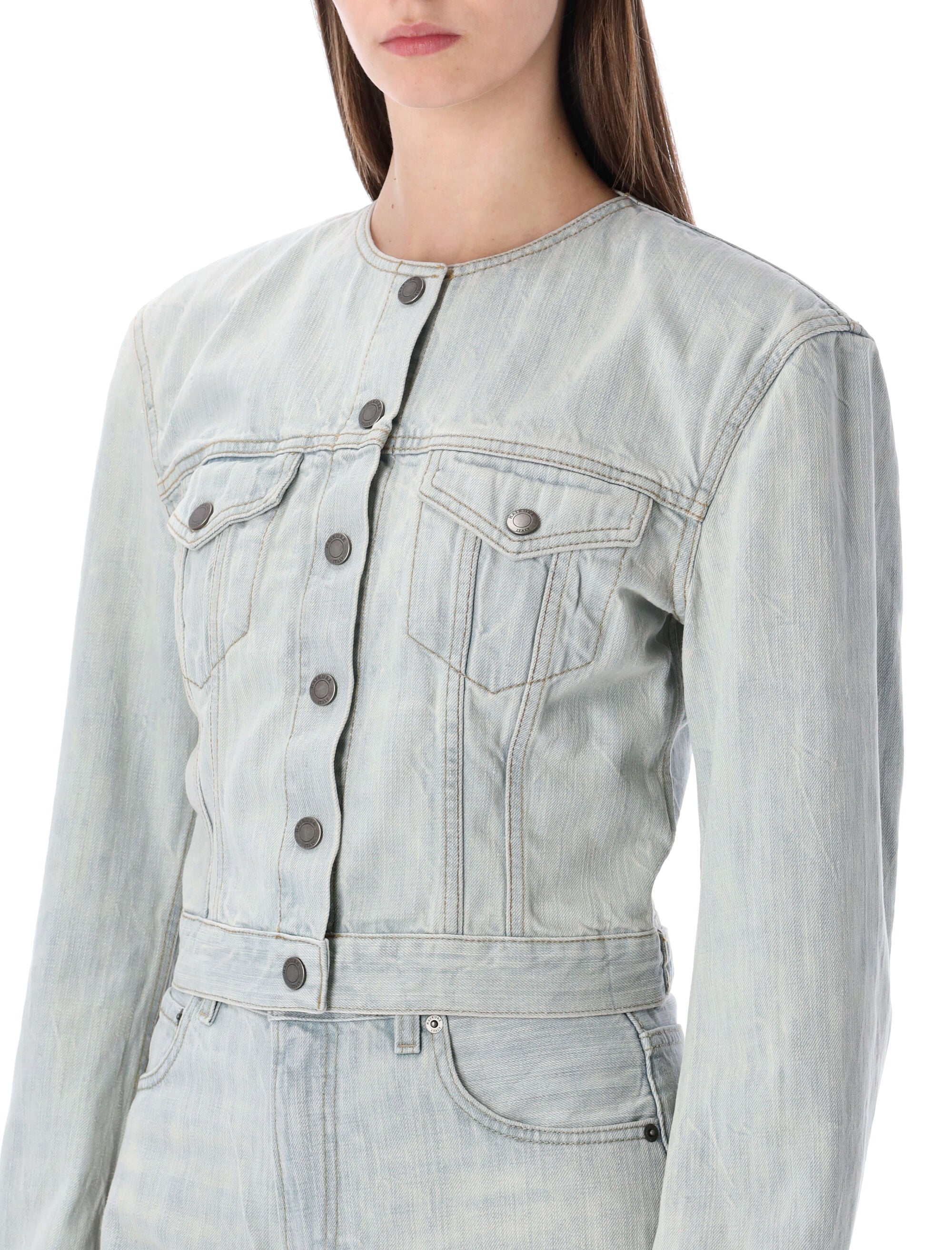 Haikure Shirley light-wash denim jacket Heavanly Blue Recycled Cotton