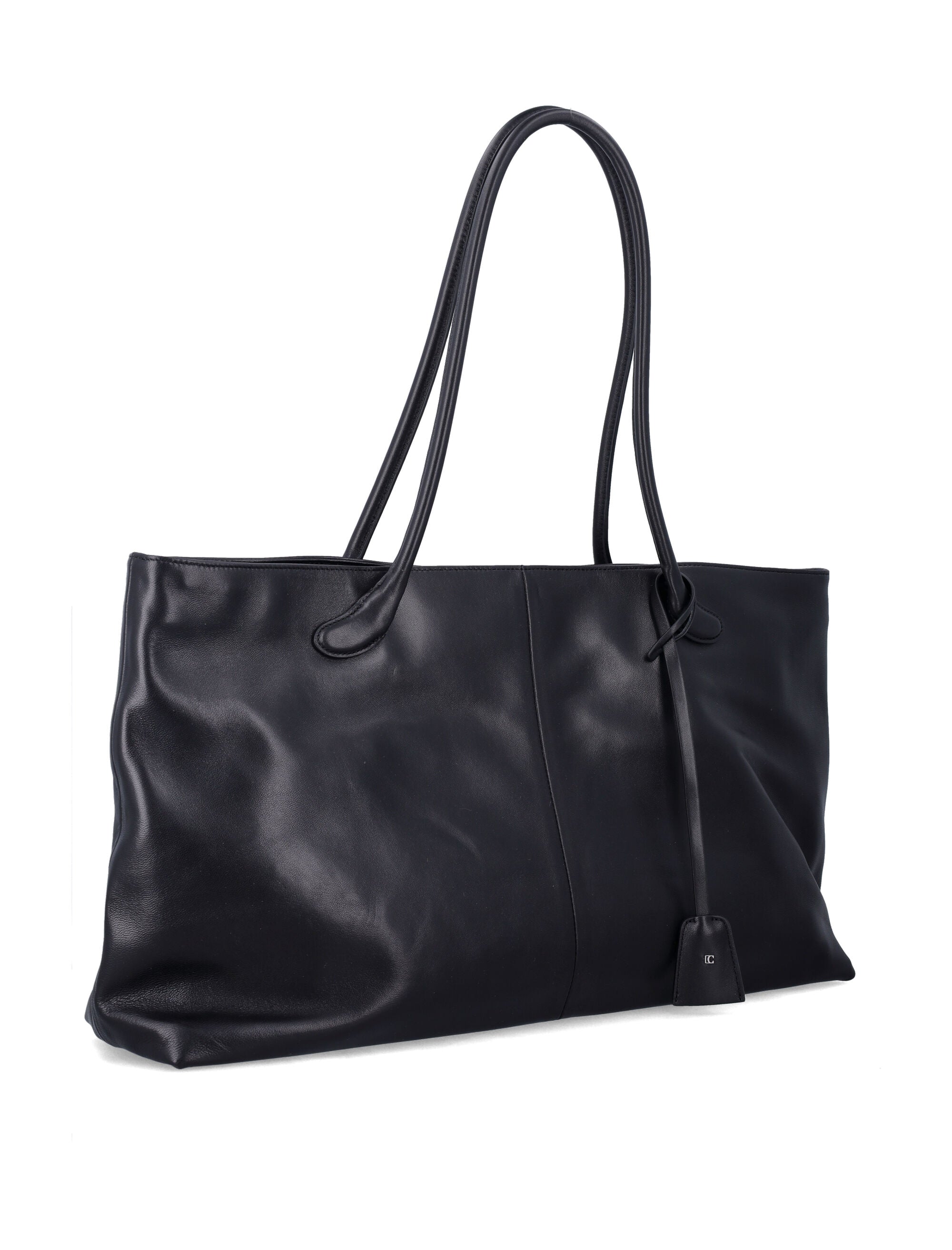 Low Classic Haricot Bag Tote Black Cow Leather Lining