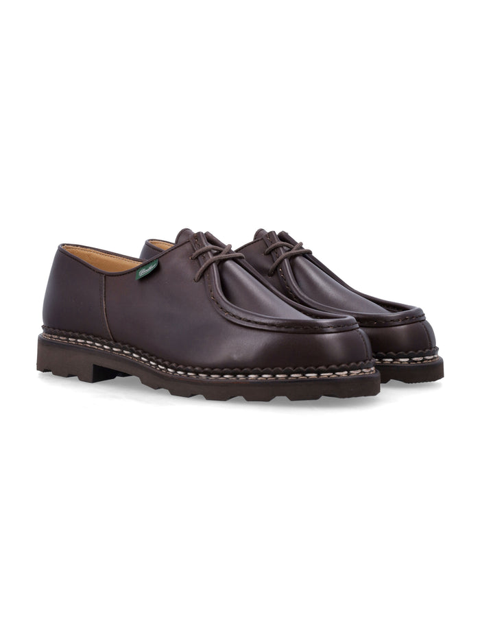 Paraboot Michael Brown Leather Shoes Cafe' Calf Sole Laced
