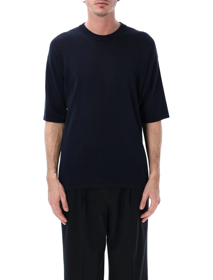 Roberto Collina Cotton Crêpe T-Shirt Navy