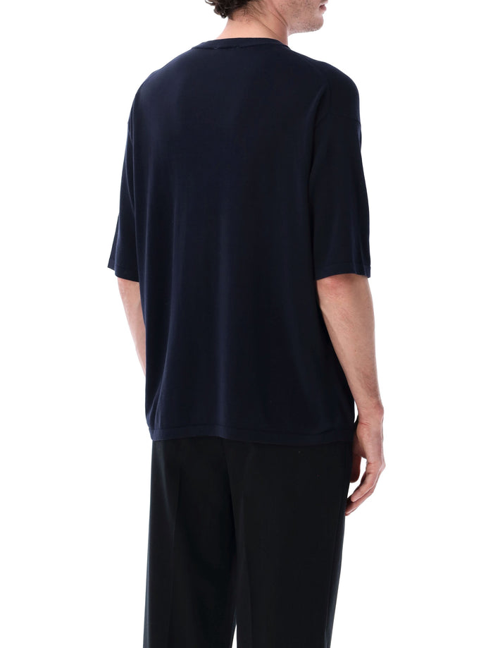Roberto Collina Cotton Crêpe T-Shirt Navy
