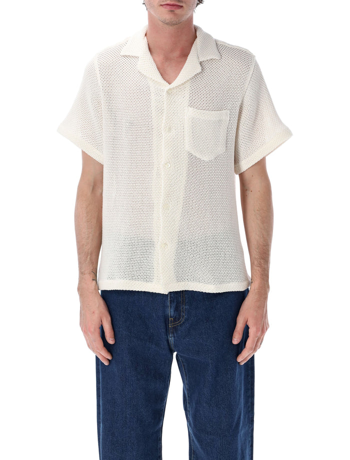 Portuguese Flannel Agora Knitted Shirt White Cotton