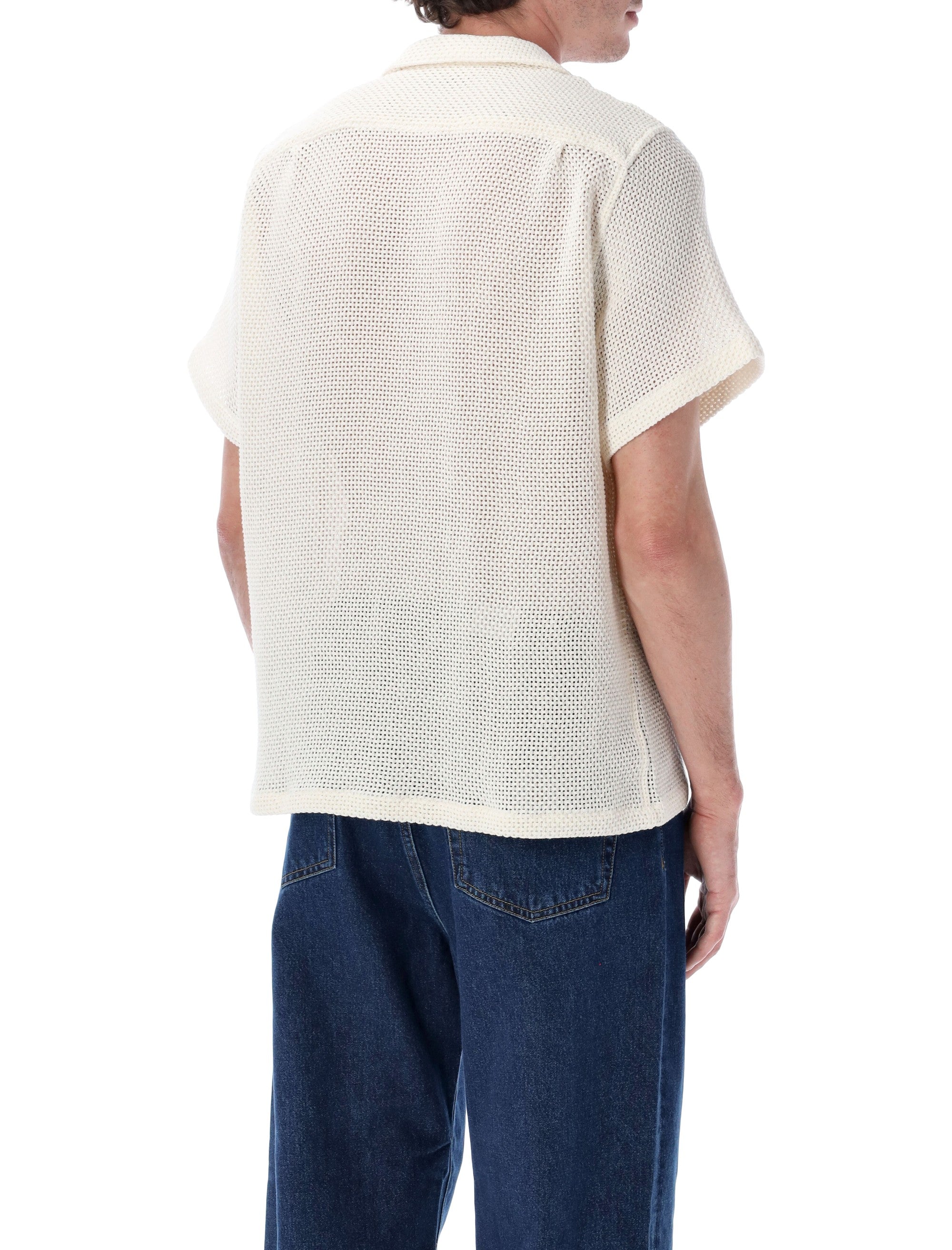 Portuguese Flannel Agora Knitted Shirt White Cotton