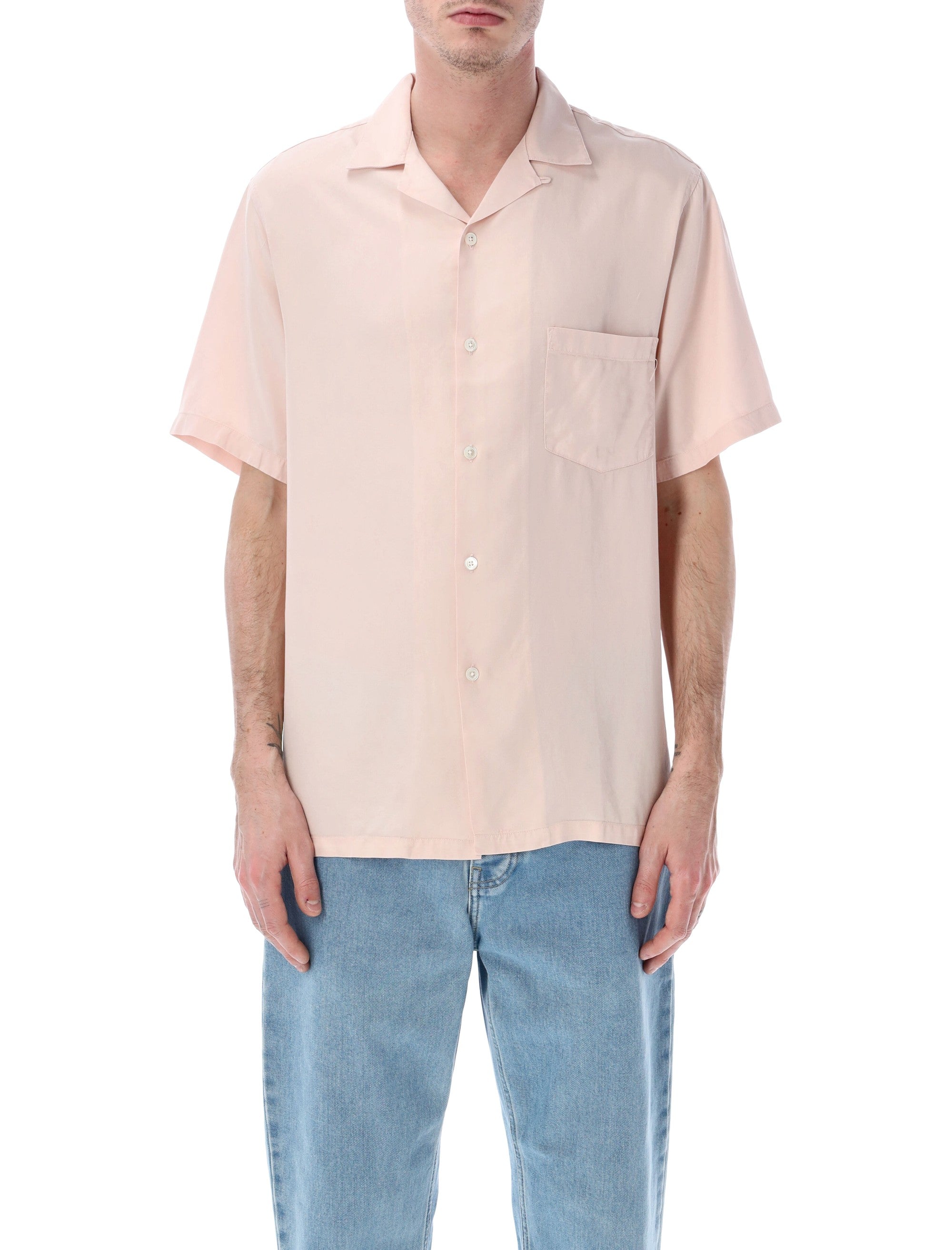 Portuguese Flannel Dogtown tencel shirt Pale Pink