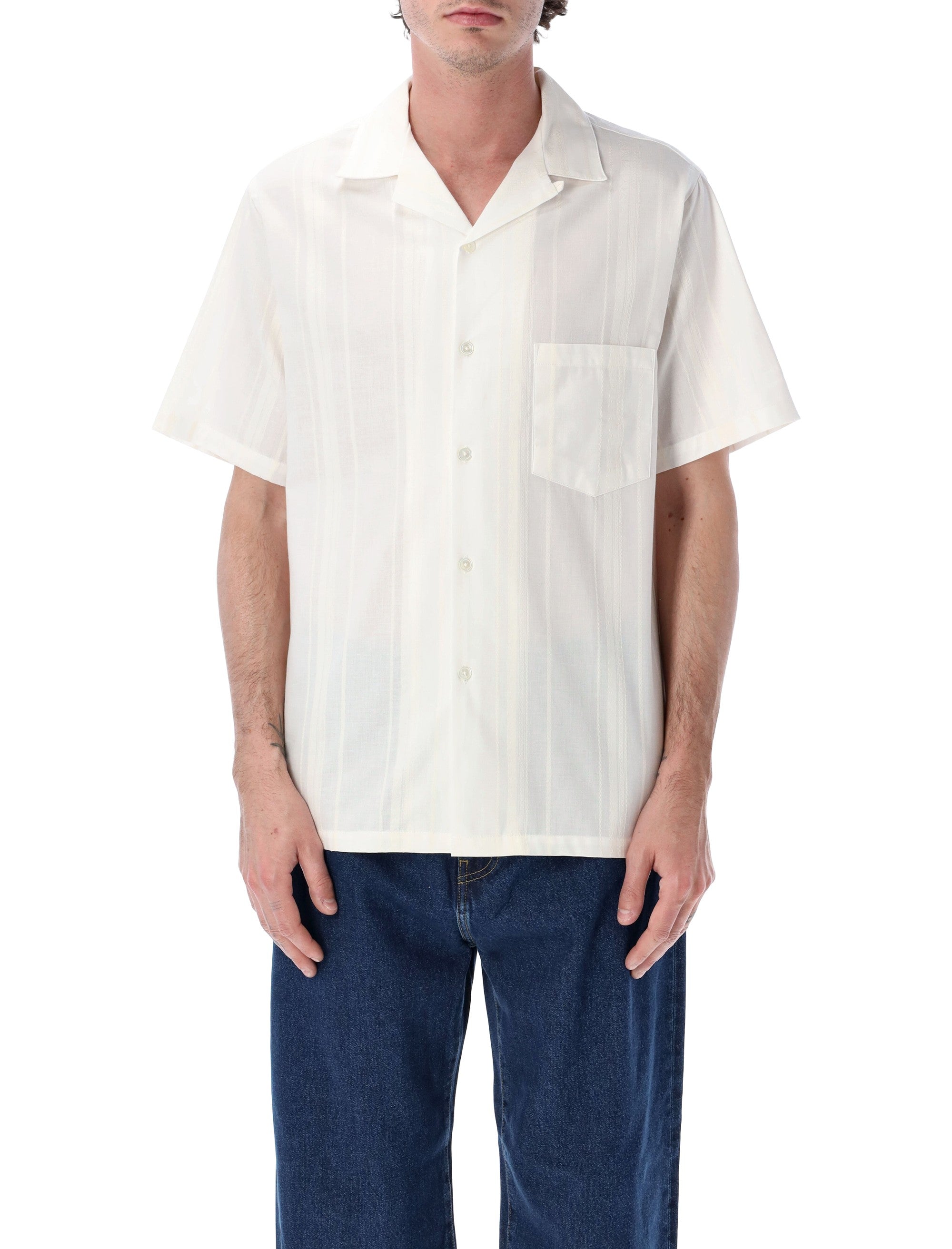 Portuguese Flannel Mira Short Sleeve Shirt White Cotton
