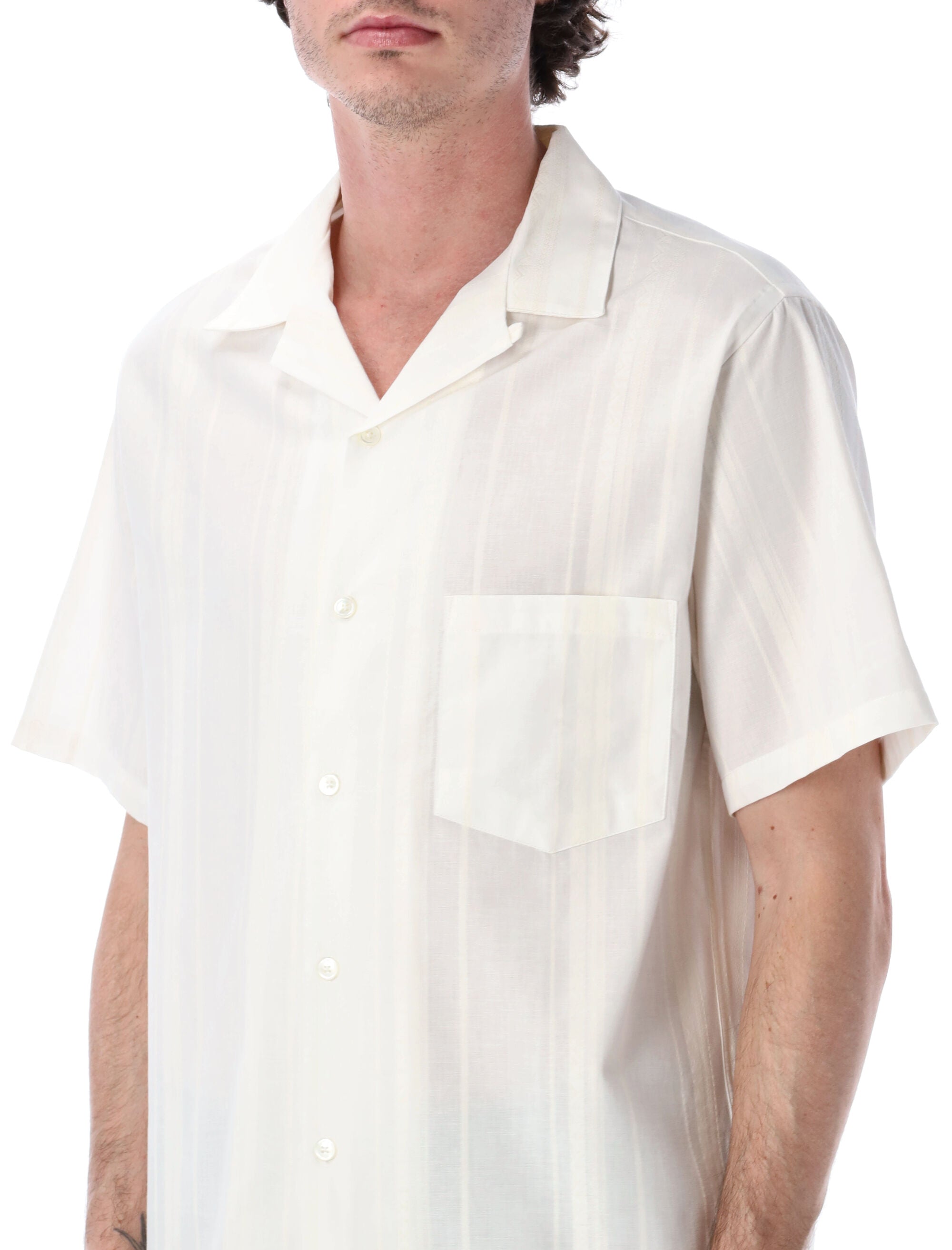 Portuguese Flannel Mira Short Sleeve Shirt White Cotton