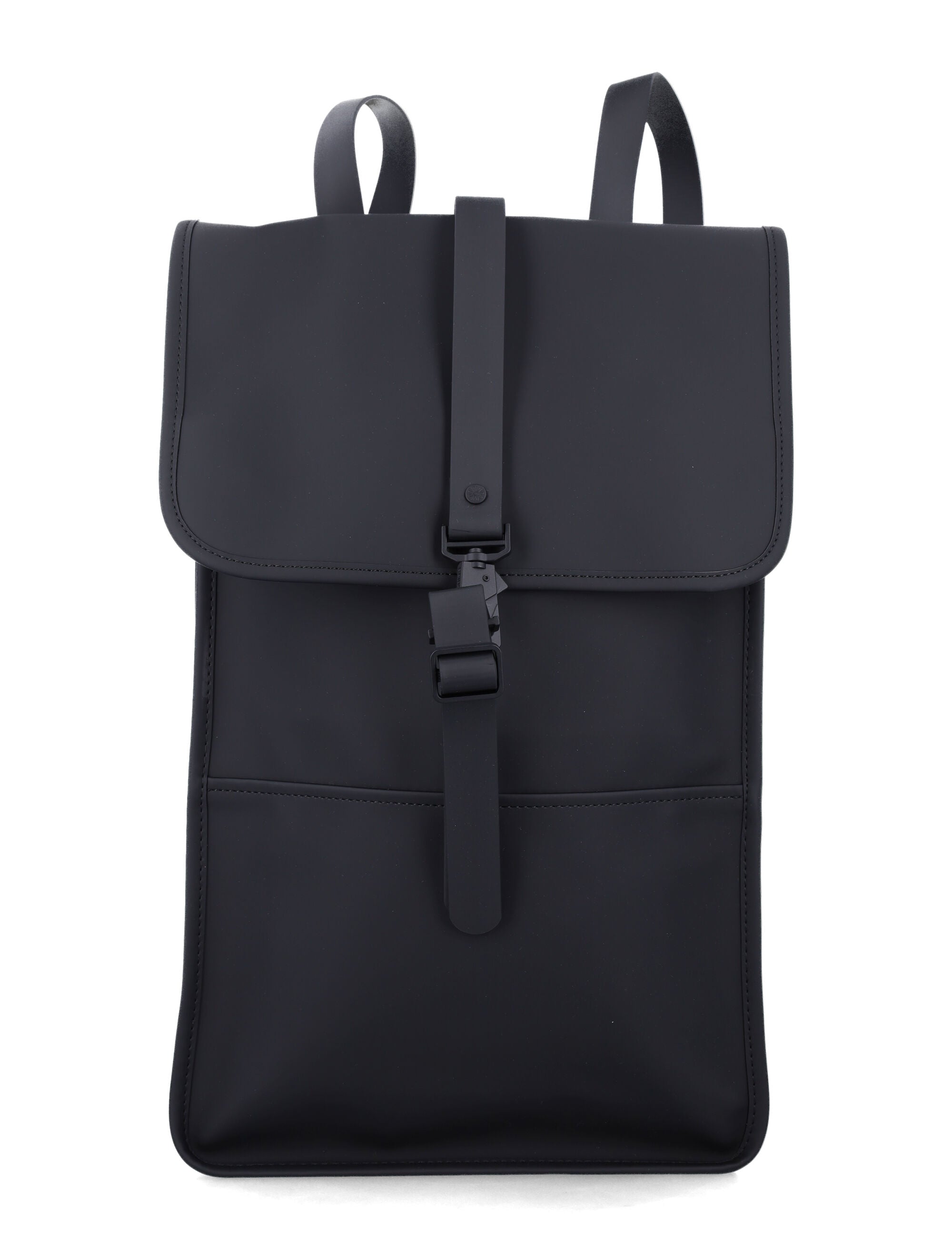 Rains Waterproof Backpack with Laptop Pocket Black Polyester Coating