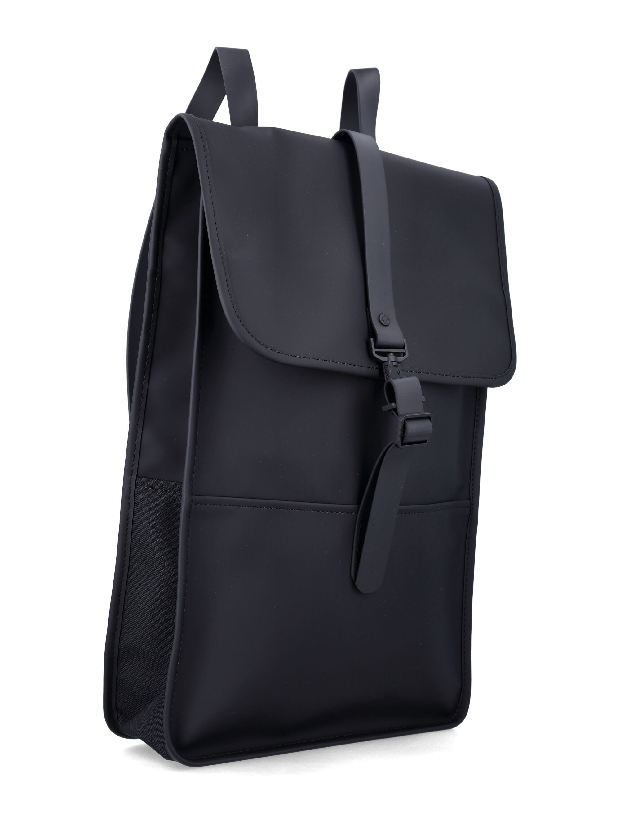 Rains Waterproof Backpack with Laptop Pocket Black Polyester Coating