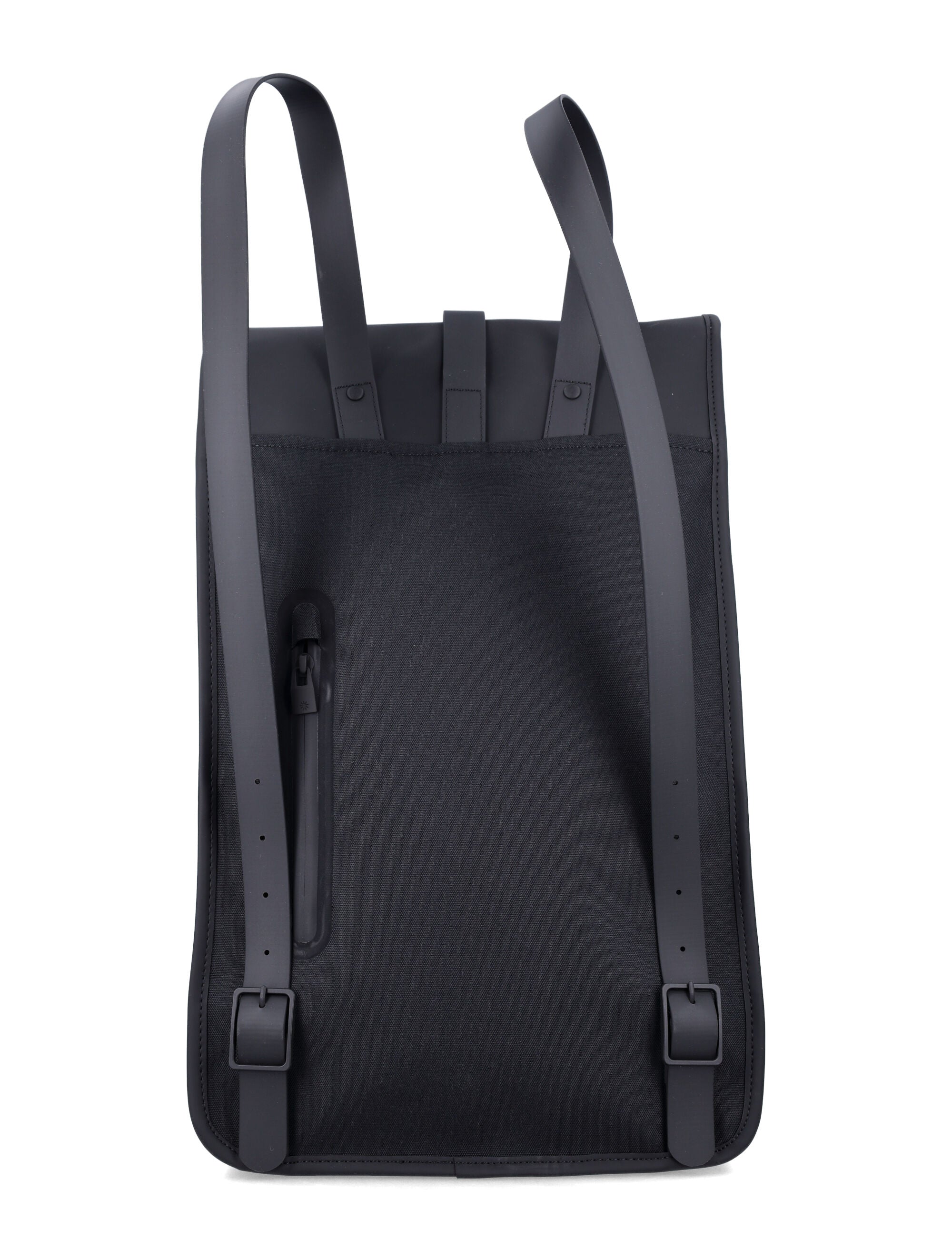 Rains Waterproof Backpack with Laptop Pocket Black Polyester Coating