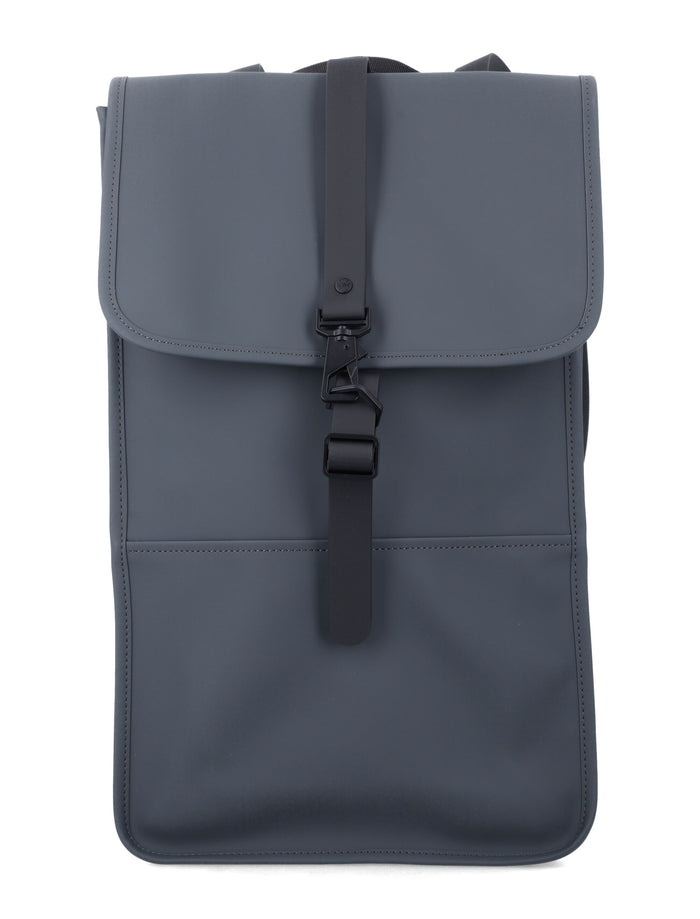 Rains Waterproof Backpack with Laptop Pocket Dark Grey Polyester Coating