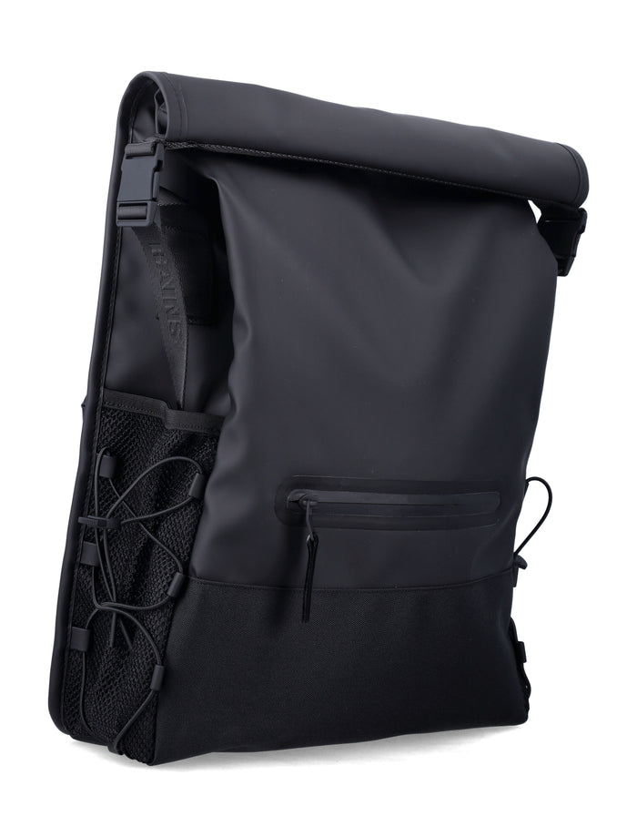 Rains Trail Mountaineer Rolltop backpack Black Polyester