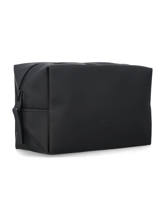 Rains Small Waterproof Wash Bag Black Polyester Coating Pouch