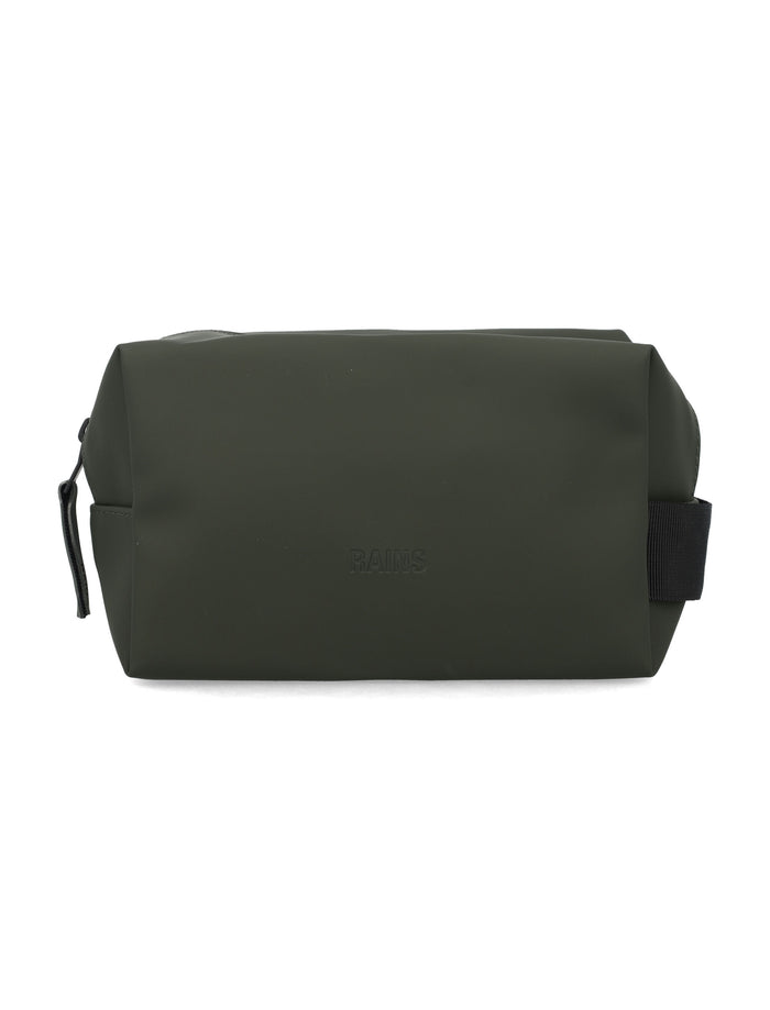 Rains Small Waterproof Wash Bag Green Polyester Coating Pouch