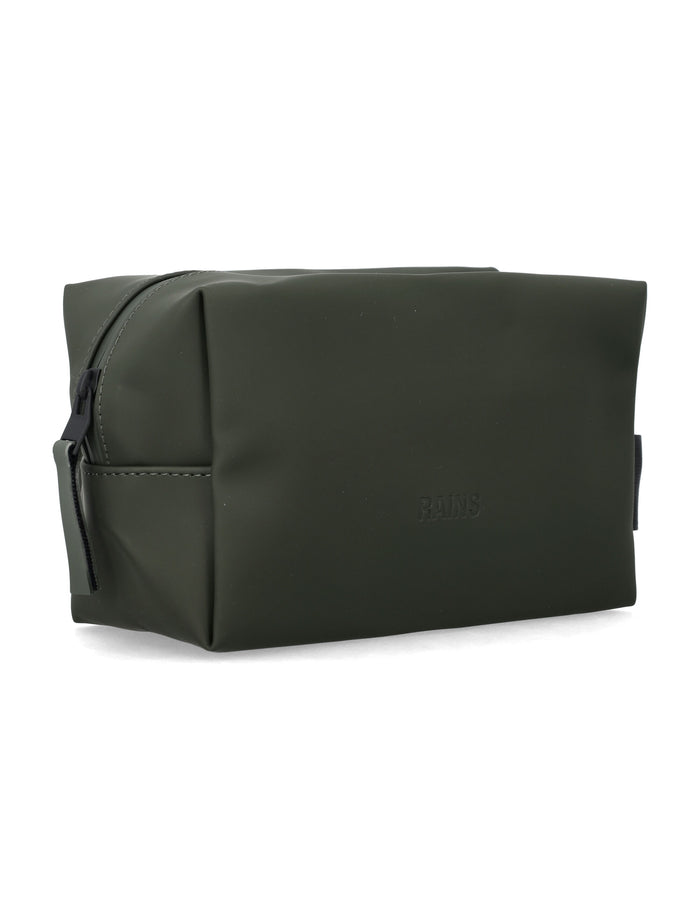 Rains Small Waterproof Wash Bag Green Polyester Coating Pouch