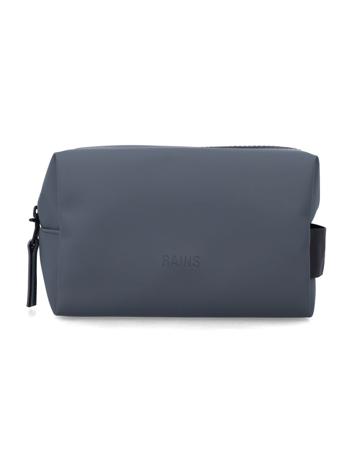 Rains Small Waterproof Wash Bag Dark Grey Polyester Coating Pouch