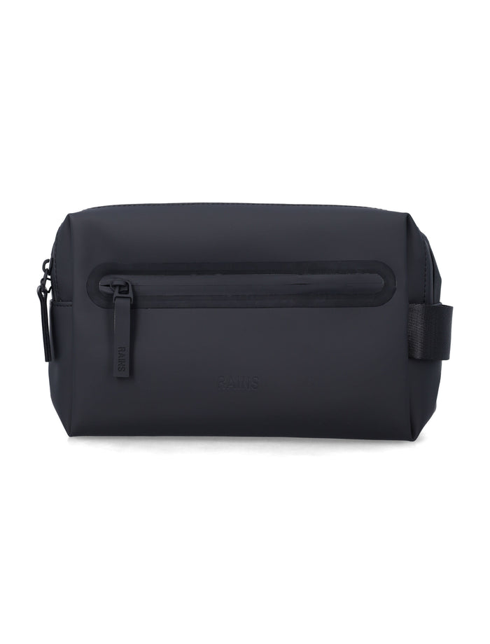 Rains 2 Zip Waterproof Wash bag Black Polyester Pouch