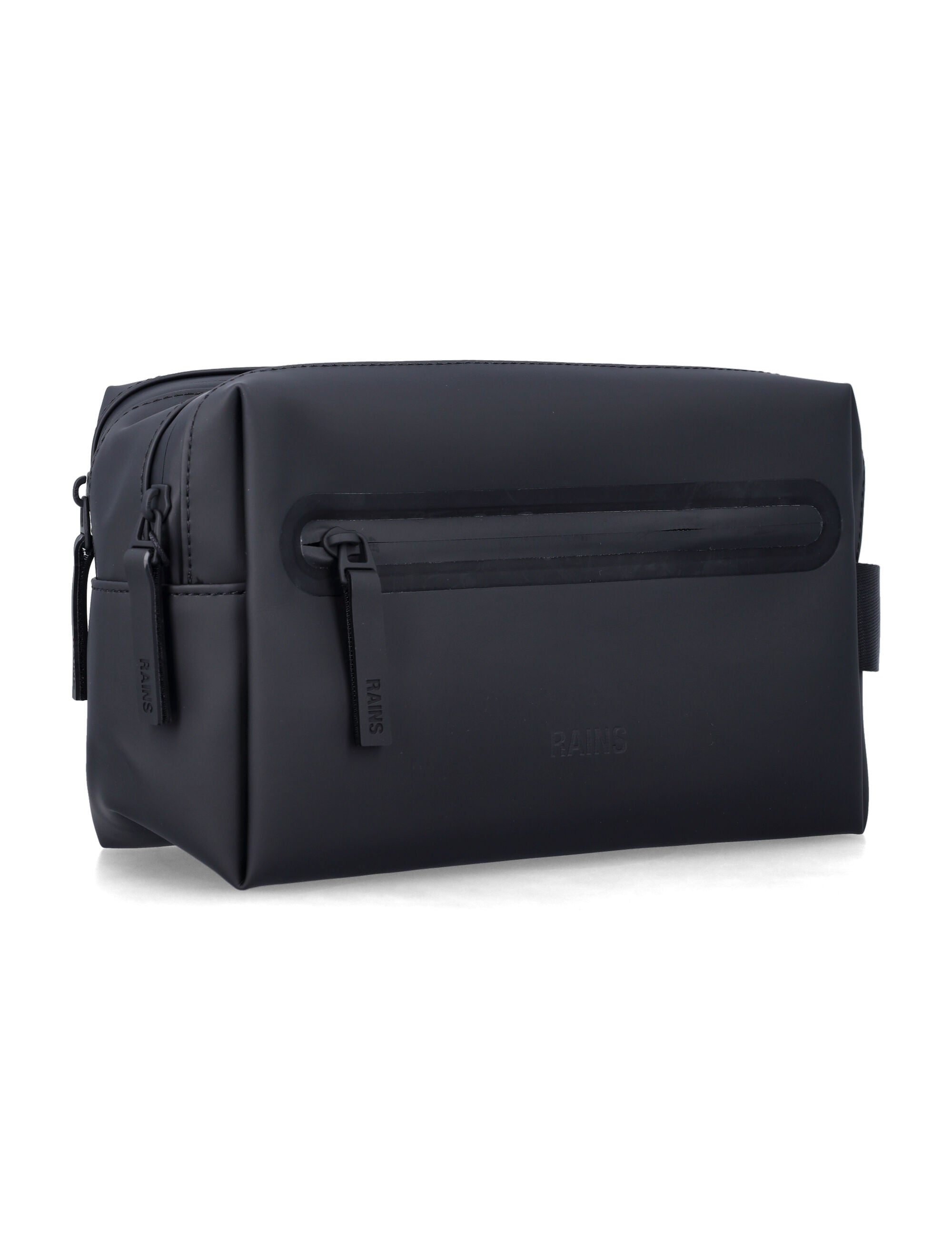 Rains 2 Zip Waterproof Wash bag Black Polyester Pouch