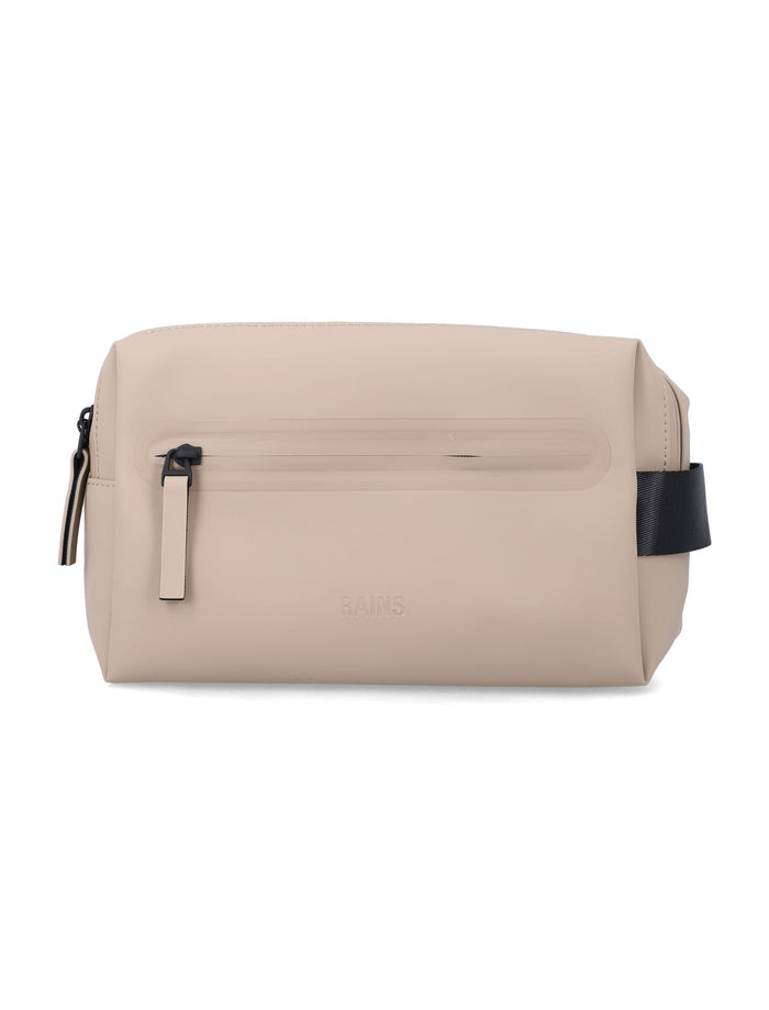 Rains 2 Zip Waterproof Wash bag Beige Polyester Pouch