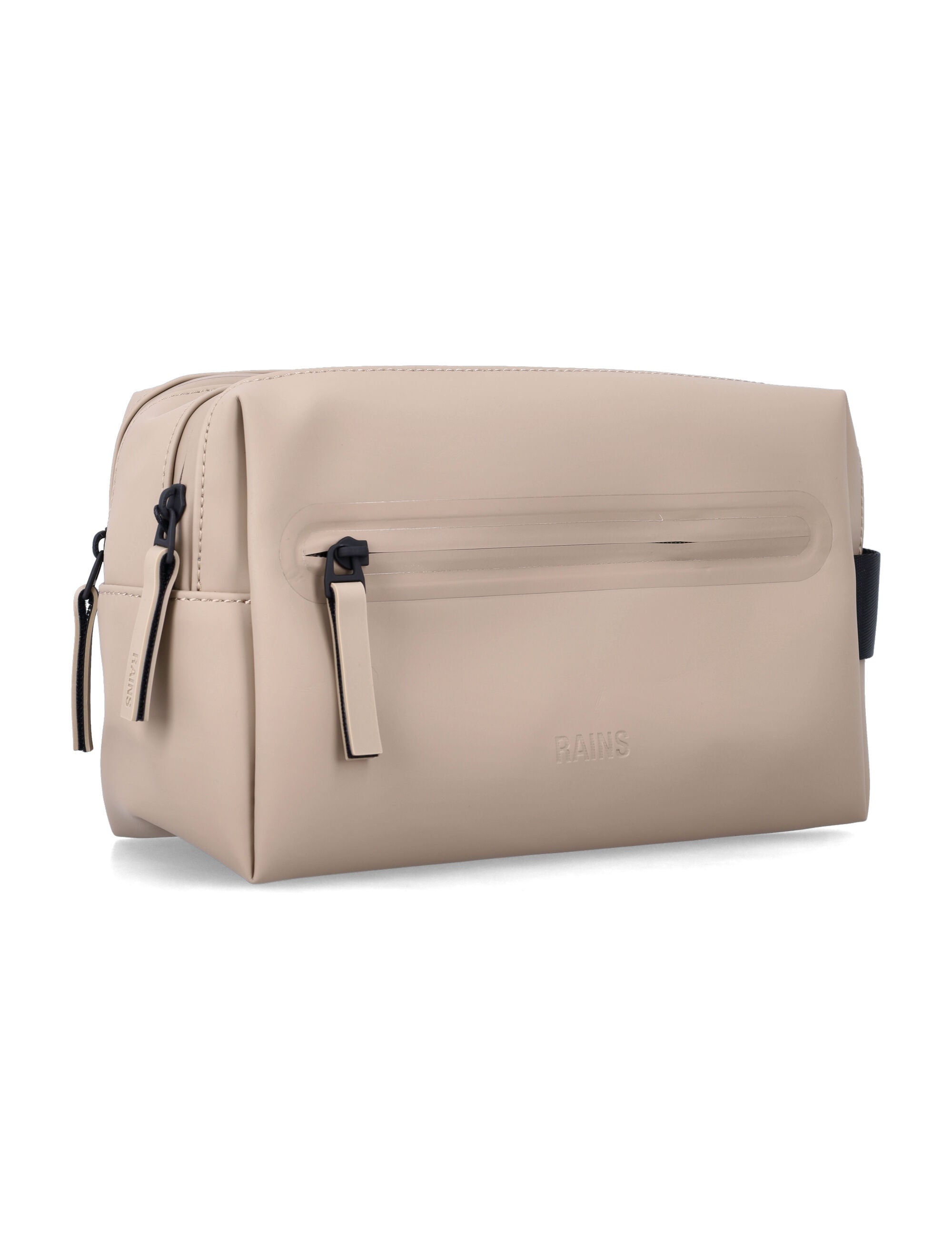 Rains 2 Zip Waterproof Wash bag Beige Polyester Pouch