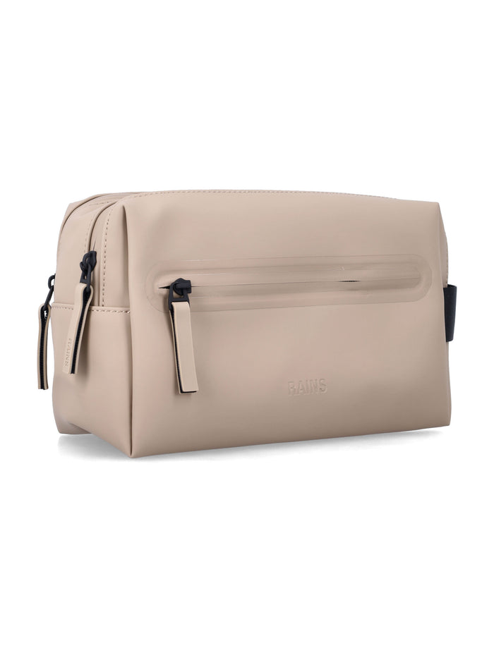 Rains 2 Zip Waterproof Wash bag Beige Polyester Pouch