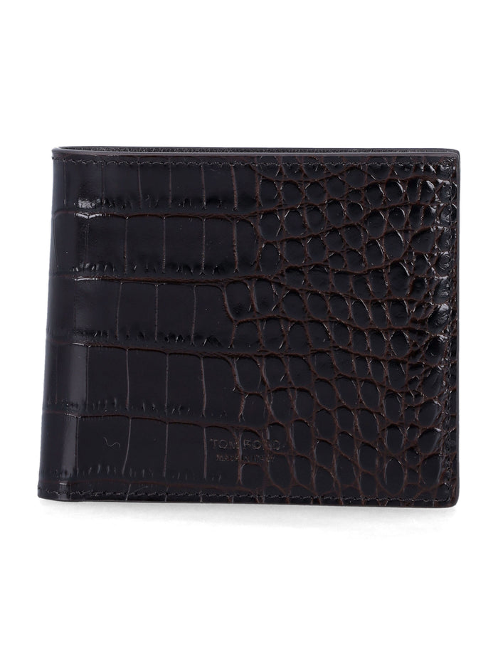 Tom Ford Croc leather wallet Espresso