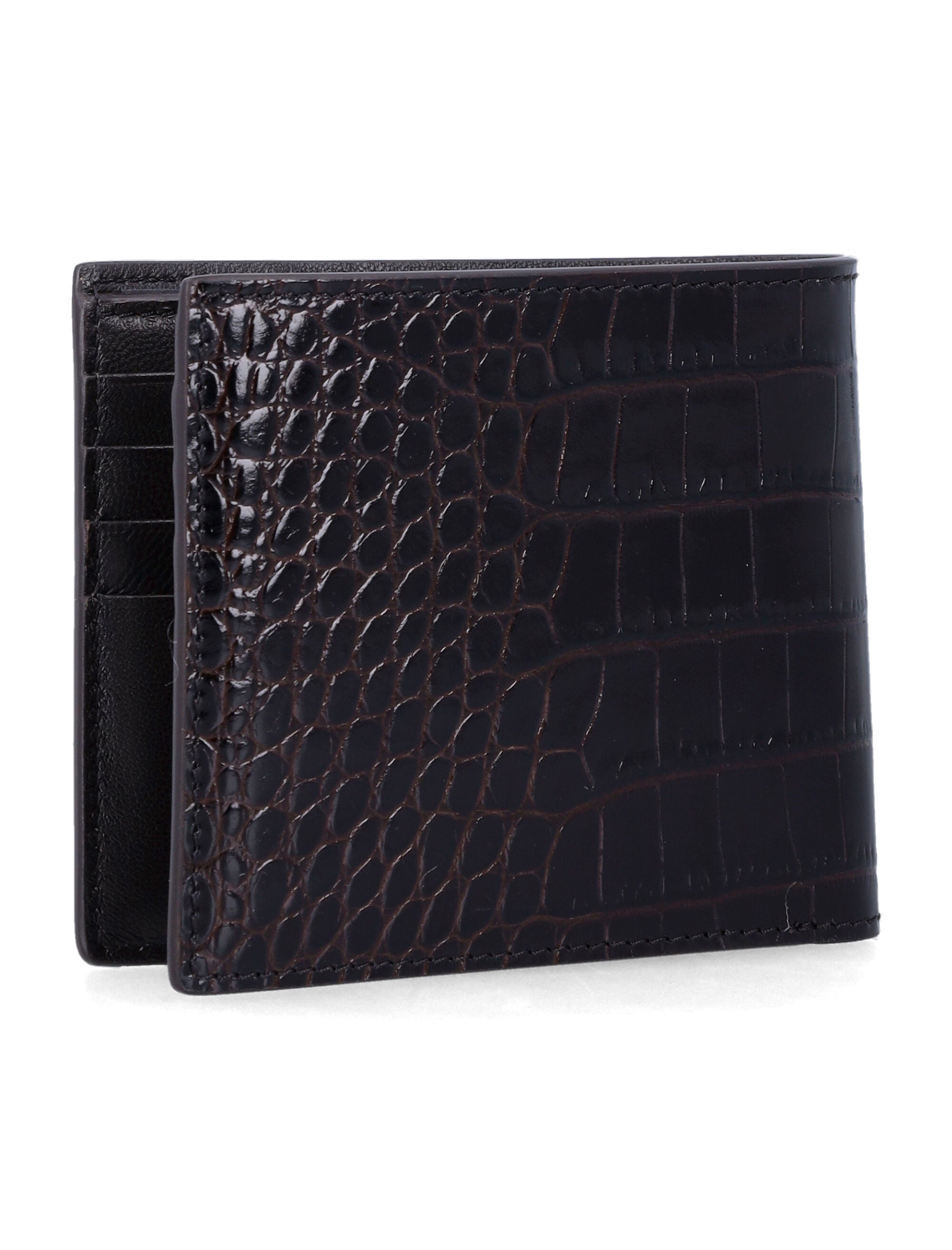 Tom Ford Croc leather wallet Espresso