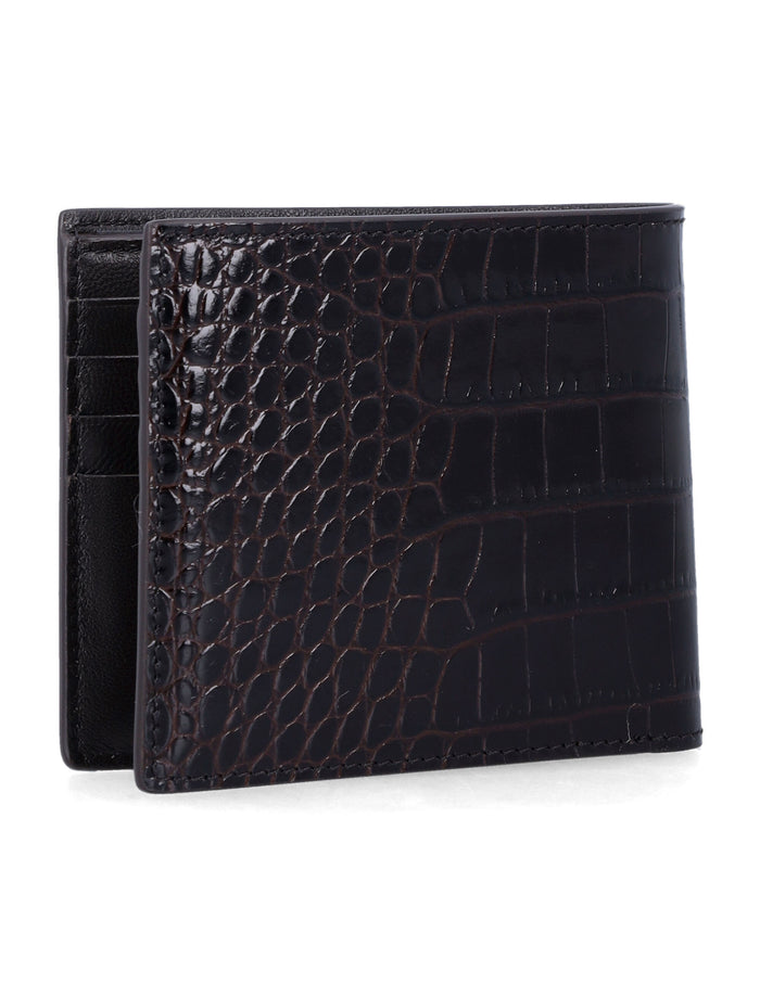 Tom Ford Croc leather wallet Espresso