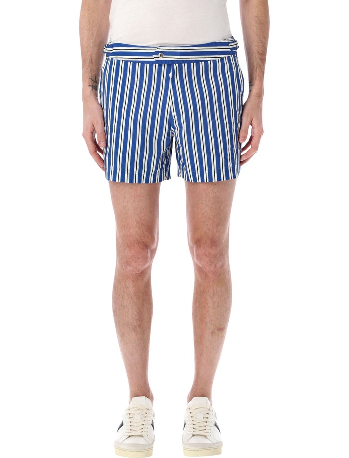 Tom Ford striped swim shorts Blue White Stripe Polyester Lining Swimwear