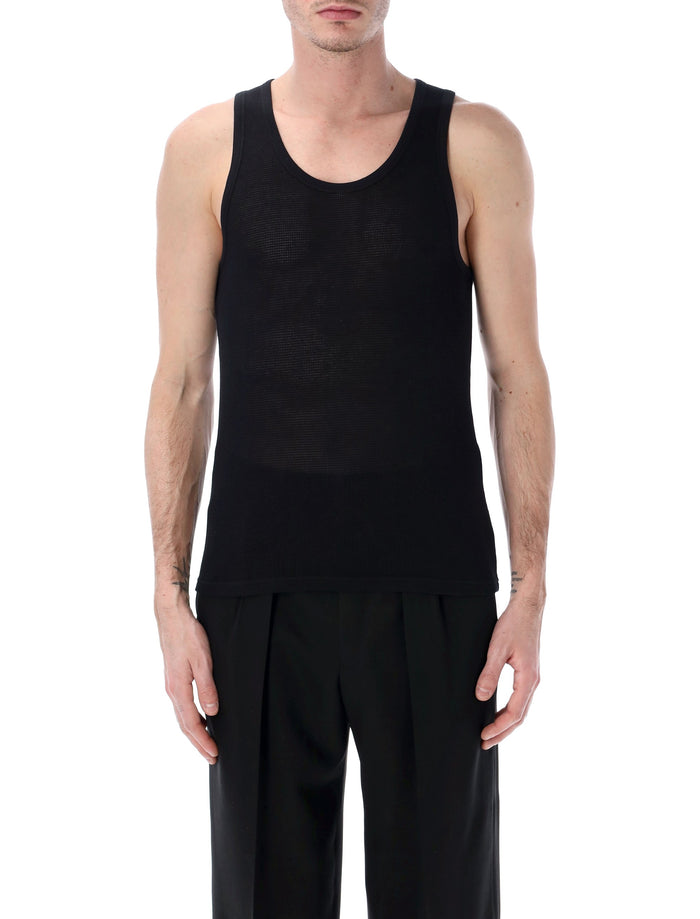 Tom Ford cotton mesh tank Black