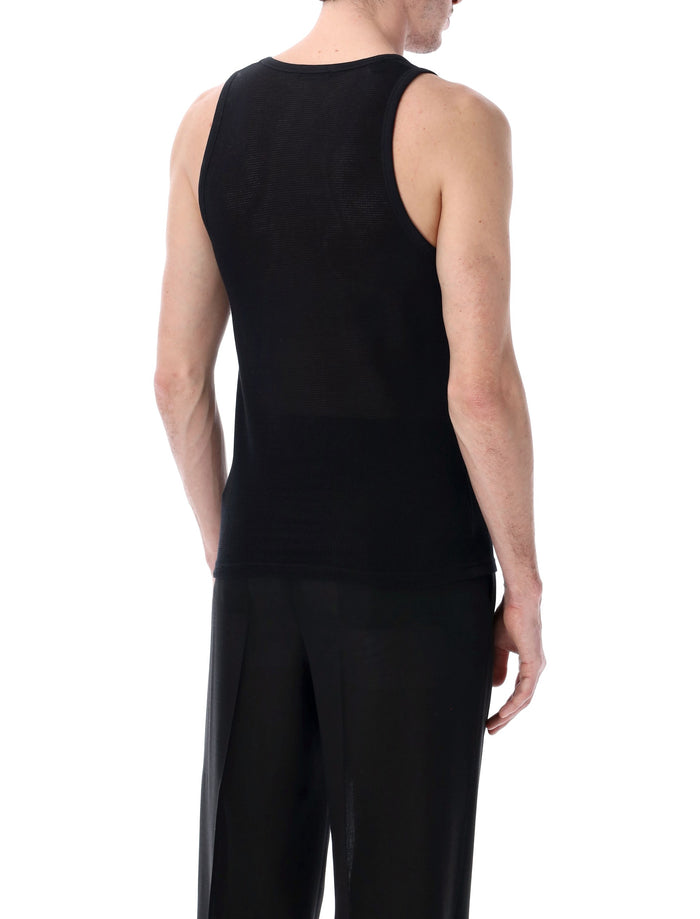 Tom Ford cotton mesh tank Black