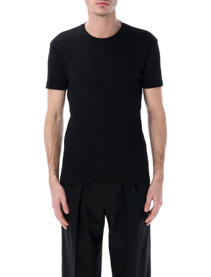 Tom Ford Perforated Cotton T-Shirt Black