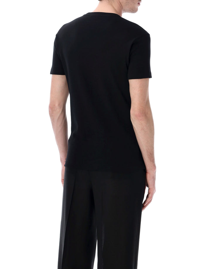 Tom Ford Perforated Cotton T-Shirt Black