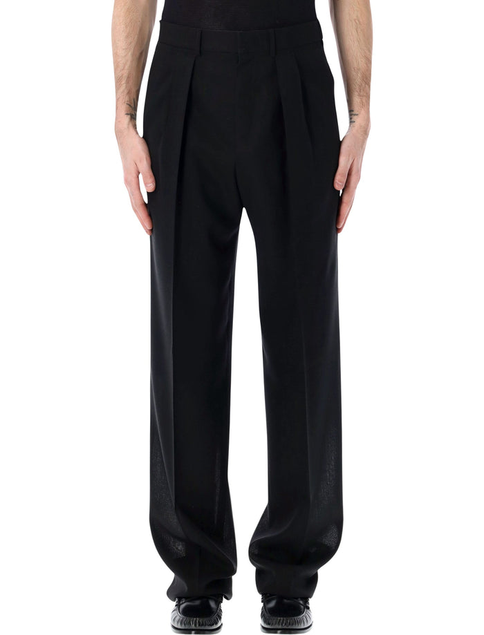 Tom Ford Double Pleat Pants Black Wool