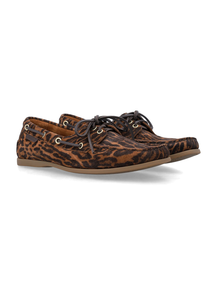 Tom Ford Robin animal print suede loafers Brown Whisey Ocelot Upper